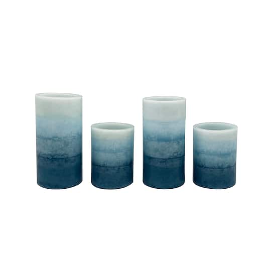 Ombre Blue LED Candles Set by Ashland®
